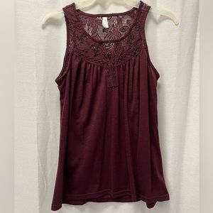 Plum Lace Tank Top